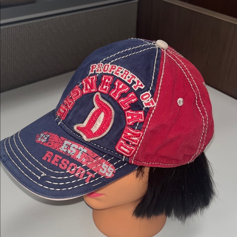 Disneyland Men's Two-Tone Red & Navy Baseball Cap